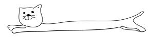 飛ぶネコの絵